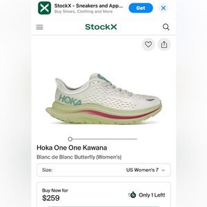 Hoka Women's White and Mint Athletic Shoes